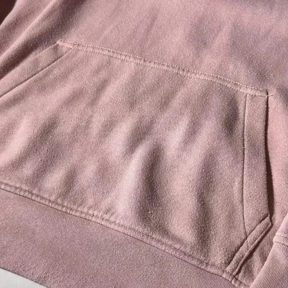 VANS Sweatshirt Women’s Size Small Pink Hoodie Pullover Checkered Sleeves Mauve - Picture 2 of 7